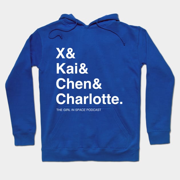 X & Kai & Chen & Charlotte - White Ink Hoodie by Girl In Space Podcast